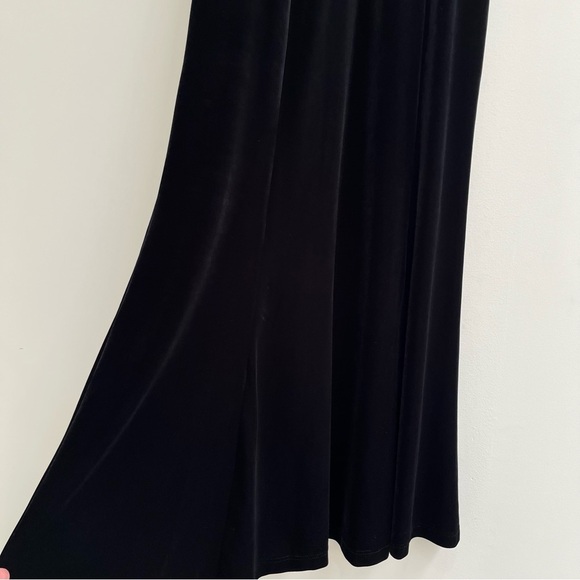 Vintage Y2K Whimsigoth Black Burnout Velvet Empire Waist Maxi Dress Sleeveless 6 - Picture 5 of 9